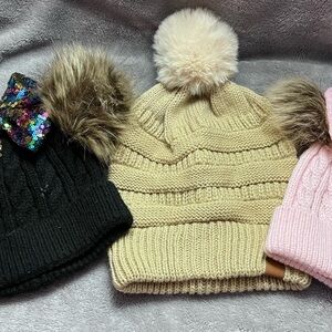 Cozy Knit Kids Beanie with Pom Pom